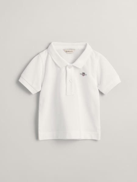 GANT White Shield Pique 100% Cotton Baby Polo Shirt (Q70484) | €23