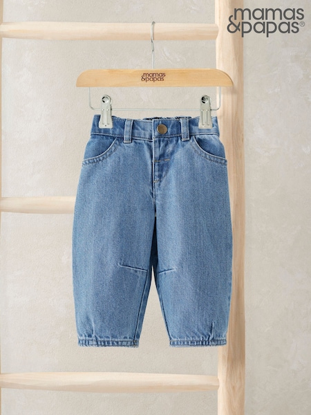 Blue - Mamas & Papas Barrel Leg Jeans