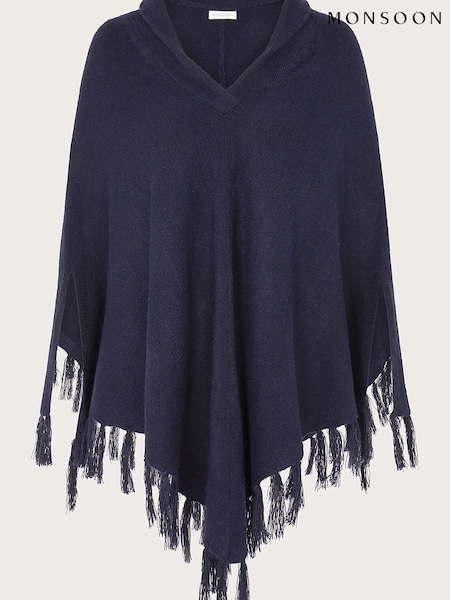 Monsoon Shawl Neck Poncho (Q70741) | 232 LEI