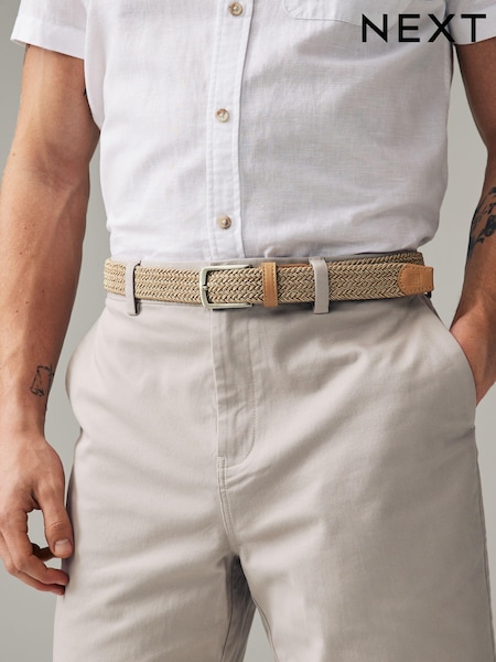 Natural Woven Elasticated Belt (Q70891) | €11