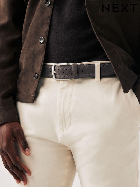 Grey Signature Suede Textured Belt (Q70908) | €8.50