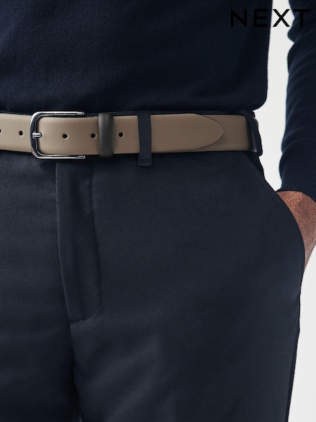Neutral Stone Smooth Leather Belt (Q70923) | €11.50
