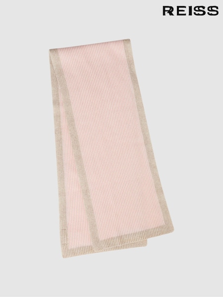Reiss Pink Harper Wool Ribbed Scarf (Q71058) | €55