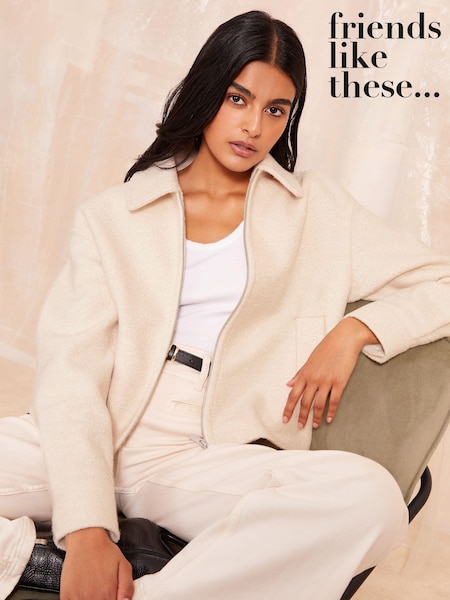 Cream - Friends Like These Guler Bomber Jachetă (Q71219) | 246 LEI