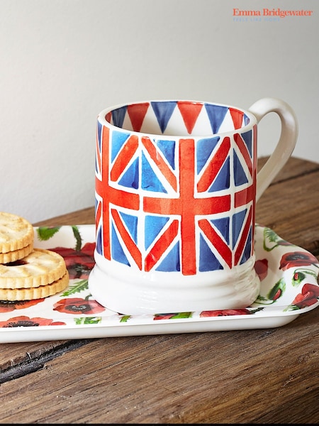 Emma Bridgewater Cream Union Jack 1/2 Pint Mug (Q71336) | $40