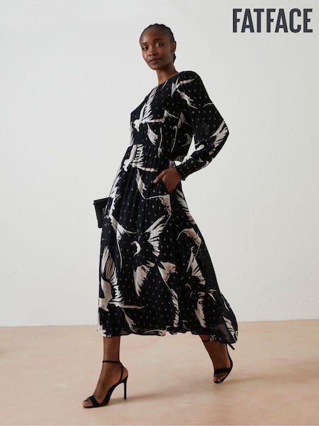 FatFace Elaine Swallow Print Midi Dress (Q71348) | €30