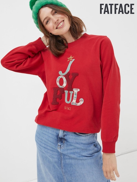 FatFace Red Joyful Graphic Sweatshirt (Q71355) | €26
