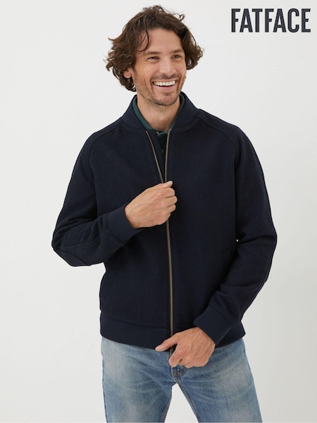 FatFace Blue Kennack Wool Bomber Jacket (Q71390) | €82