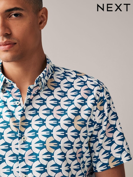 Blue Scion Printed Short Sleeve Shirt (Q71422) | AED98