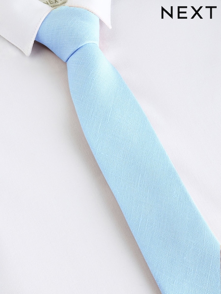 Lichtblauw - 100% Linen Tie (1-16yrs) (Q71449) | € 14