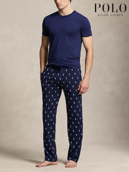 Blau - Regular Polo Ralph Lauren Pony Player Pyjama Bottoms