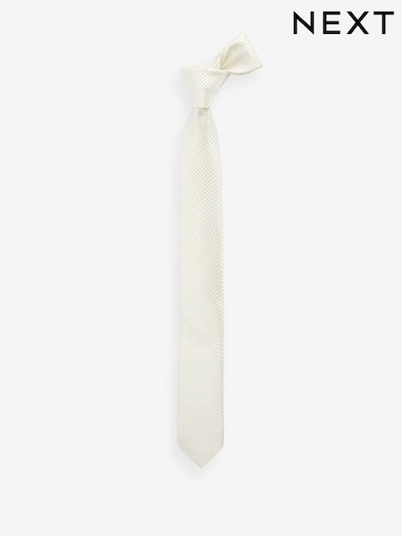 Ecru Textured Textured Tie (1-16yrs) (Q71461) | €7