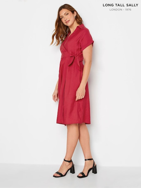 Long Tall Sally Red Wrap Front Dress (Q71584) | €21.50
