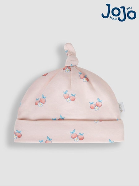JoJo Maman Bébé Coral Fruit & Daisy Print Cotton Baby Hat (Q71617) | €8