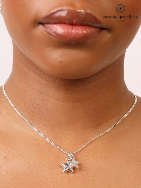 Caramel Jewellery London Silver Tone 'Starry Sky' Pavé Necklace (Q71893) | 119 LEI