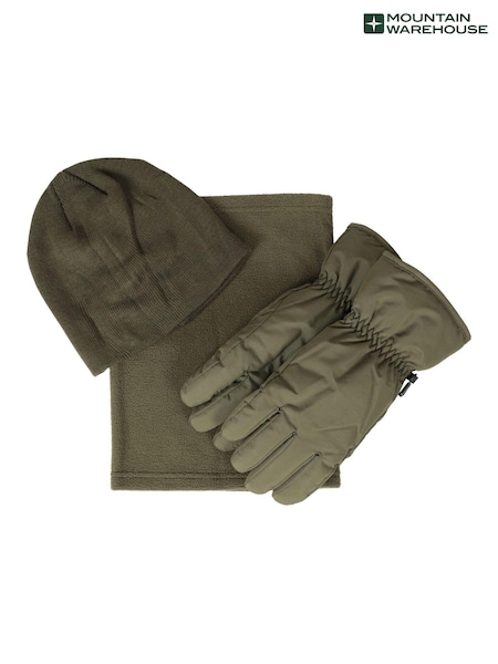 Mountain Warehouse Green Mens Snow Winter Accessories Set (Q72013) | $56
