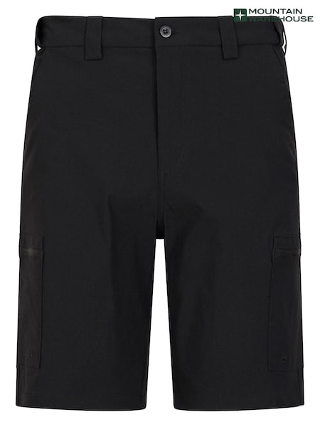 Mountain Warehouse Black Tropical Printed Mens Short Sleeved Shorts (Q72028) | €45