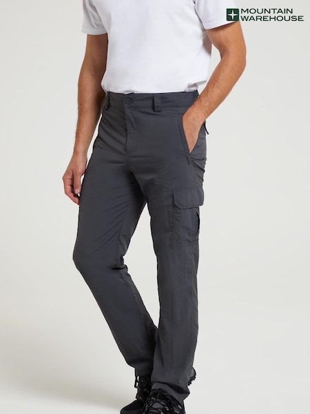 Mountain Warehouse Grey Mens Explore Trousers with UV Protection (Q72033) | R$ 395