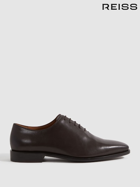 Dunkelbraun - Reiss Mead Schnürschuhe aus Leder (Q72186) | 303 €