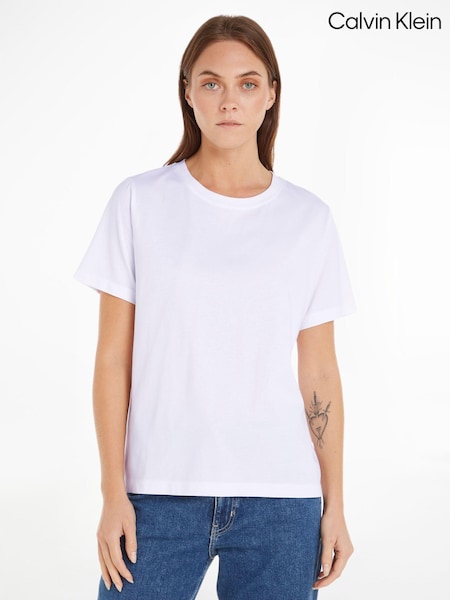 Calvin Klein White Smooth Cotton T-Shirt (Q72490) | €34
