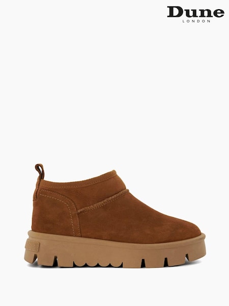 Brun foncé - Dune London bottes courtes doublées de fausse fourrure (Q72500) | € 70