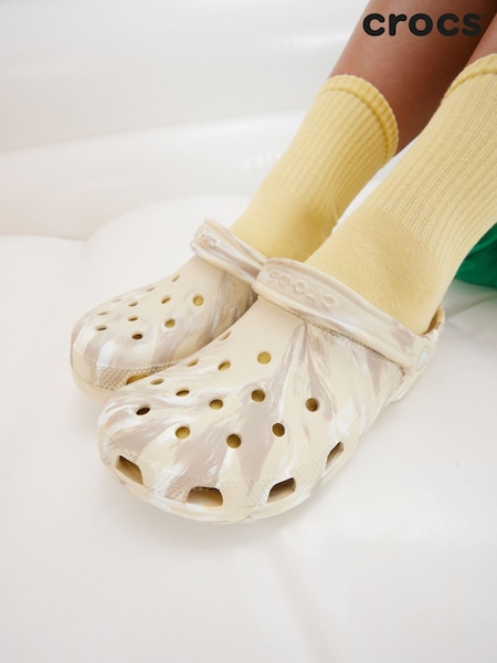 Crocs Cream Classic Unisex Marbled Clogs (Q72539) | AED145