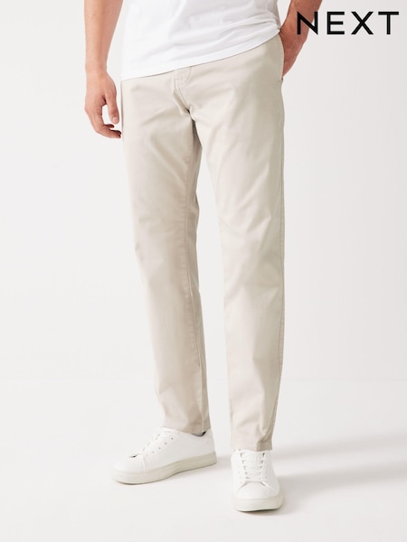 Light Stone Slim Fit Premium Laundered Stretch Chinos Trousers (Q72585) | €7