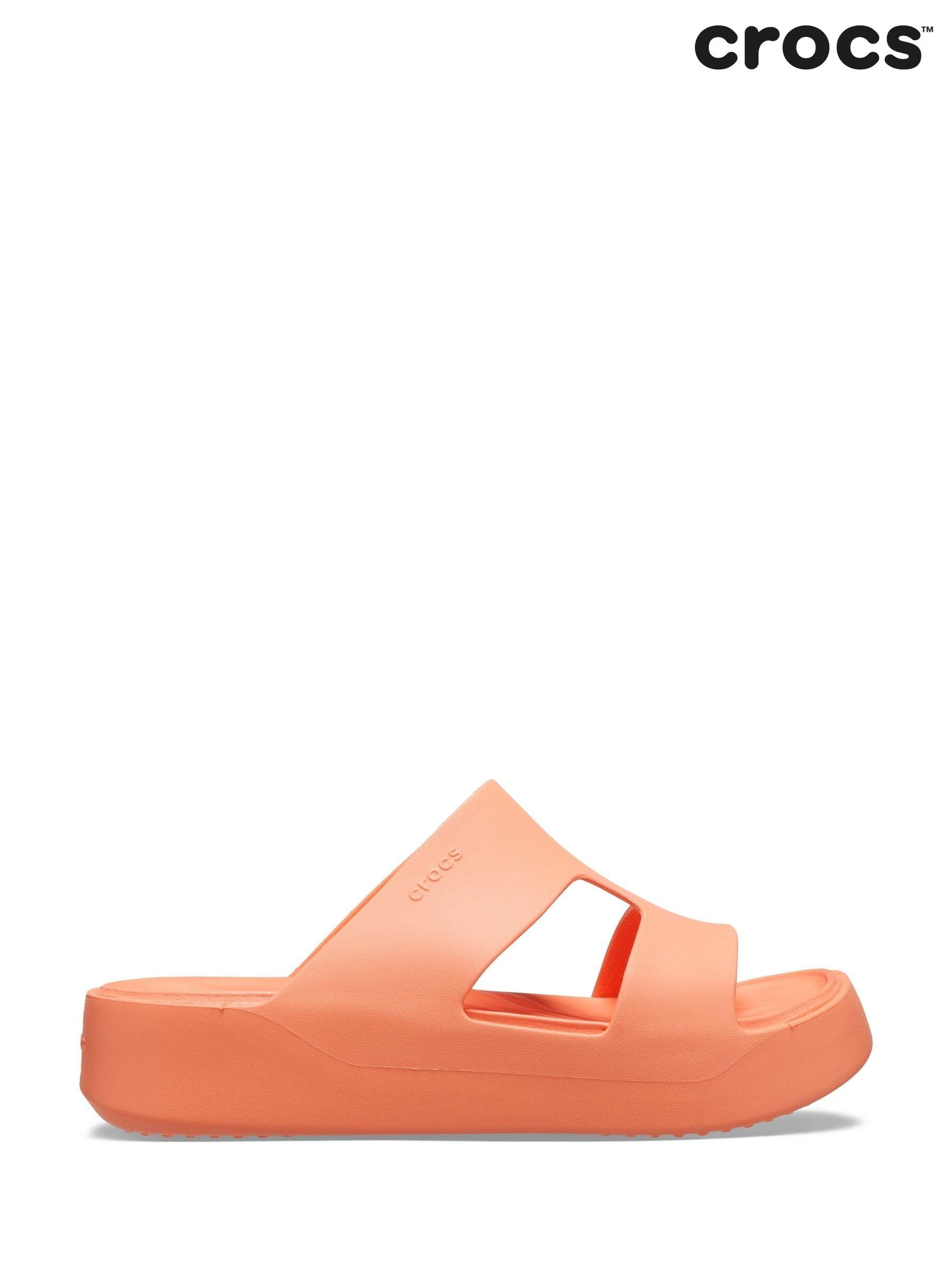 Crocs orange sandals discount