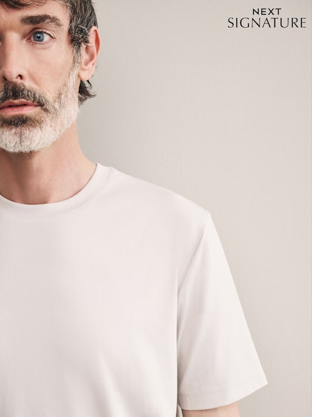 Harmaa - Signature Premium Soft Touch T-paita (Q72729) | €19