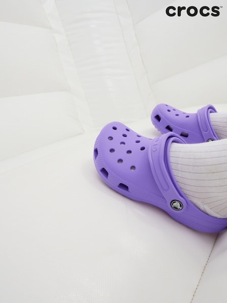 Crocs Dark Purple Kids Unisex Classic Clogs (Q72830) | AED233