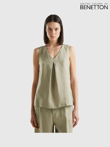Benetton 100% Linen Blouse (Q72855) | €31