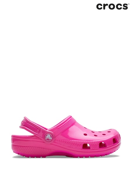 Pink - Crocs Classic High Shine Kids Clogs (Q72863) | 143 LEI