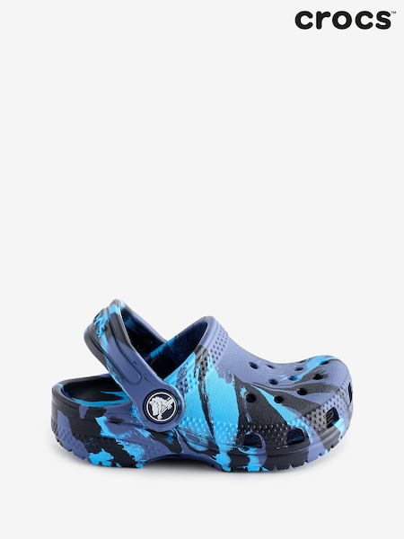Albastru - Saboți marmorați Crocs pentru copii mici (Q72899) | 156 LEI