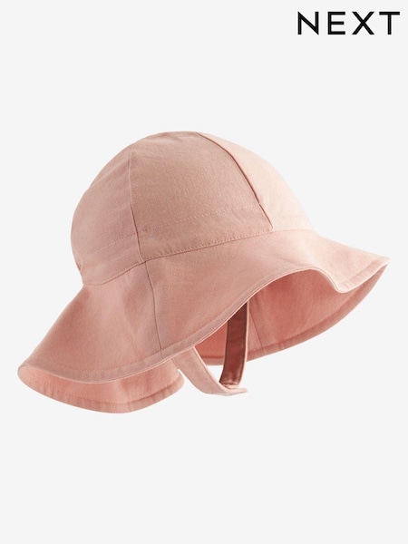 Pink Wide Brim Baby Sun Hat (0mths-2yrs) (Q72924) | AED26