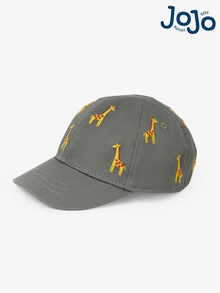 JoJo Maman Bébé Khaki Green Embroidered Cap (Q73131) | €24