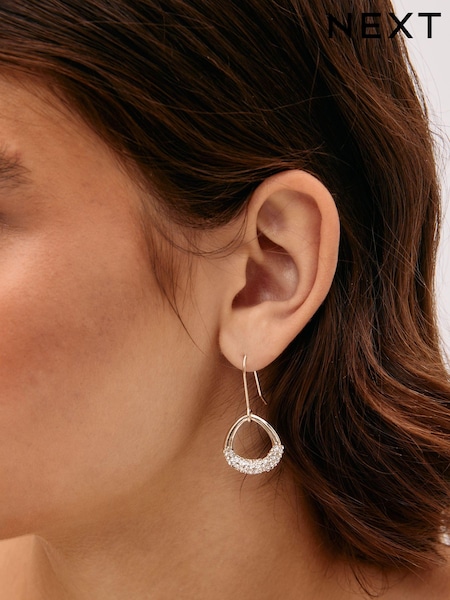 Gold Tone Open Teardrop Earrings (Q73151) | €10