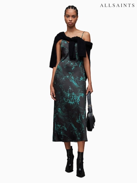 AllSaints Green Melody Zig Dress (Q73415) | €95