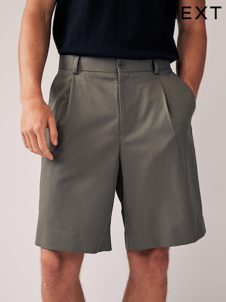 Verde - EDITează pantaloni scurți costumați în stil moale (Q73595) | 139 LEI