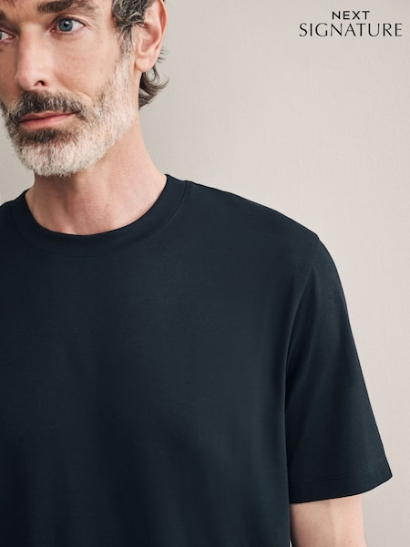 Black Signature Premium Soft Touch T-Shirt (Q73611) | €10