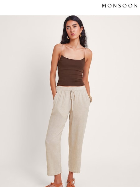 Monsoon Natural Penina Crop Trousers (Q73616) | €30