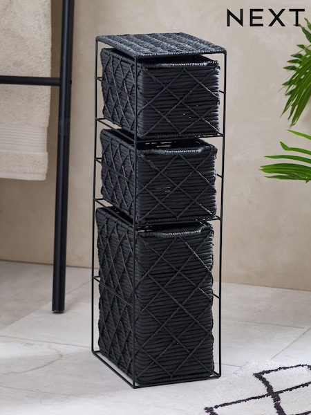 Black Woven Slim Storage Drawers (Q73754) | BGN 132