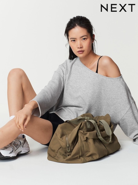 Grey Relaxed Fit Slouch Sweat Top (Q73768) | €15