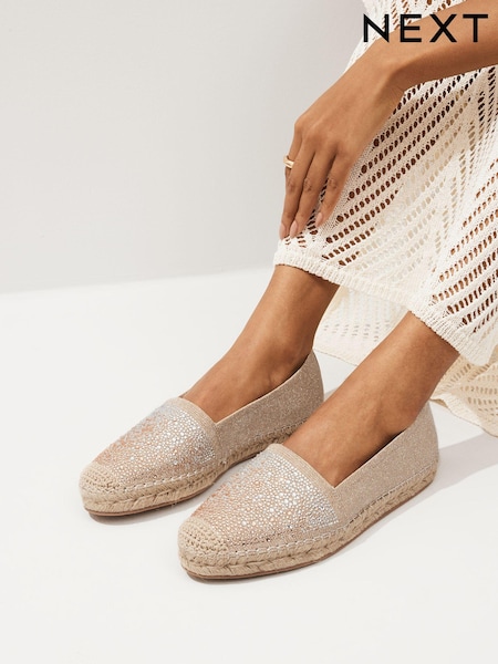 ذهبي وردي - Forever Comfort® Flat Espadrilles Shoes (Q73796) | ‏155 ر.س.‏