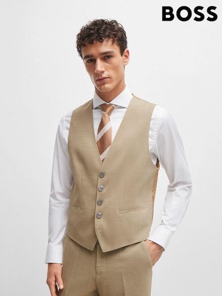 BOSS Natural Jasper Regular Fit Waistcoat (Q74027) | €89
