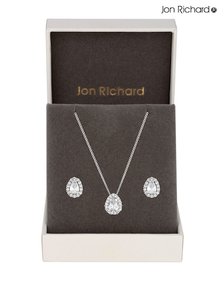Jon Richard Cubic Zirconia Pear Stone Set (Q74048) | R$ 245