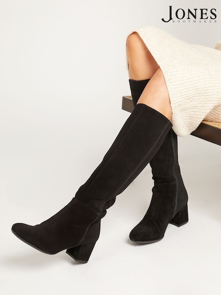 Jones Bootmaker Loulour Knee High Leather Black Boots (Q74227) | €204
