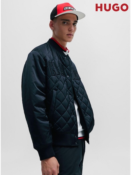 Hugo Trucker Black Cap In Cotton Twill With Racing Inspired Details (Q74534) | €15