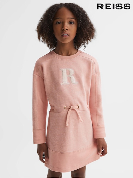 Reiss Apricot Ella 9-13 yrs Cotton Blend Drawstring Dress (Q74768) | kr1 263