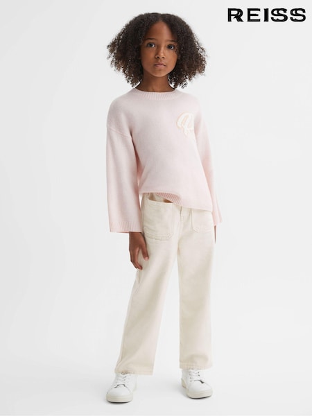 Reiss Ecru Elodie 4-9 yrs High Rise Elasticated Jeans (Q74770) | €65