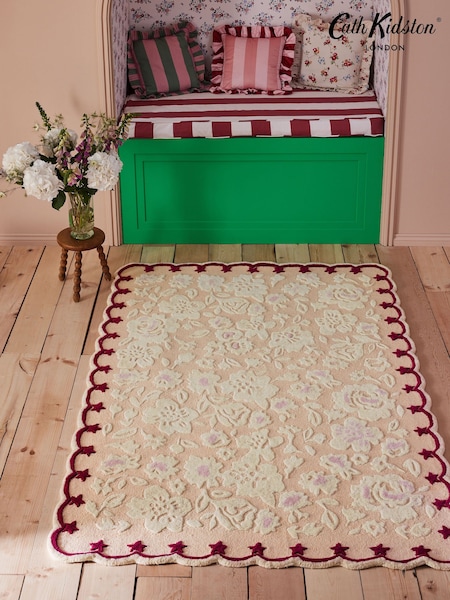Cath Kidston Nude Tonal Ditsy Floral Wool Rug (Q74814) | €245 - €586